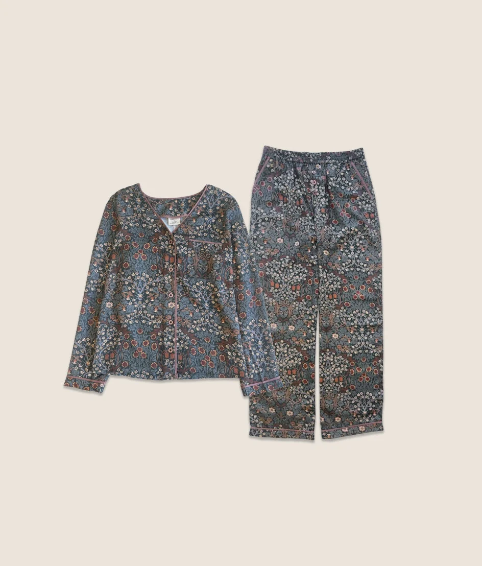 The Silky Luxe Pajama Set - Blackthorn in Dark Indigo - Image 5