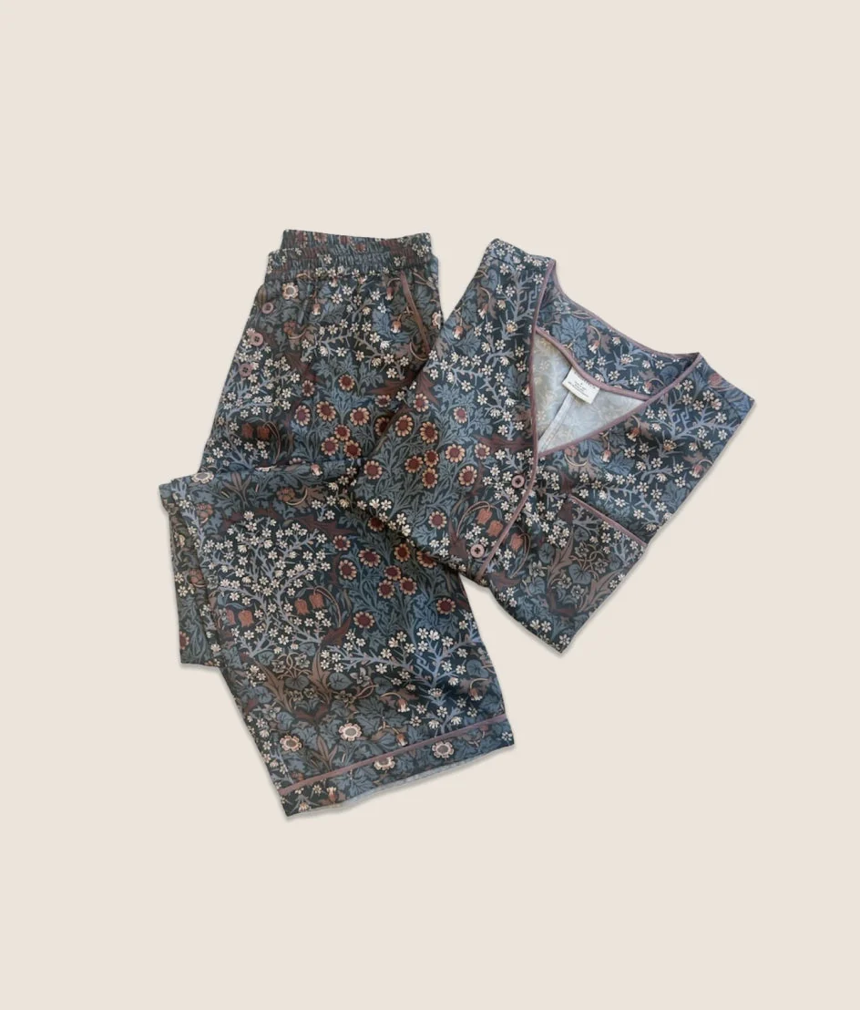 The Silky Luxe Pajama Set - Blackthorn in Dark Indigo - Image 6